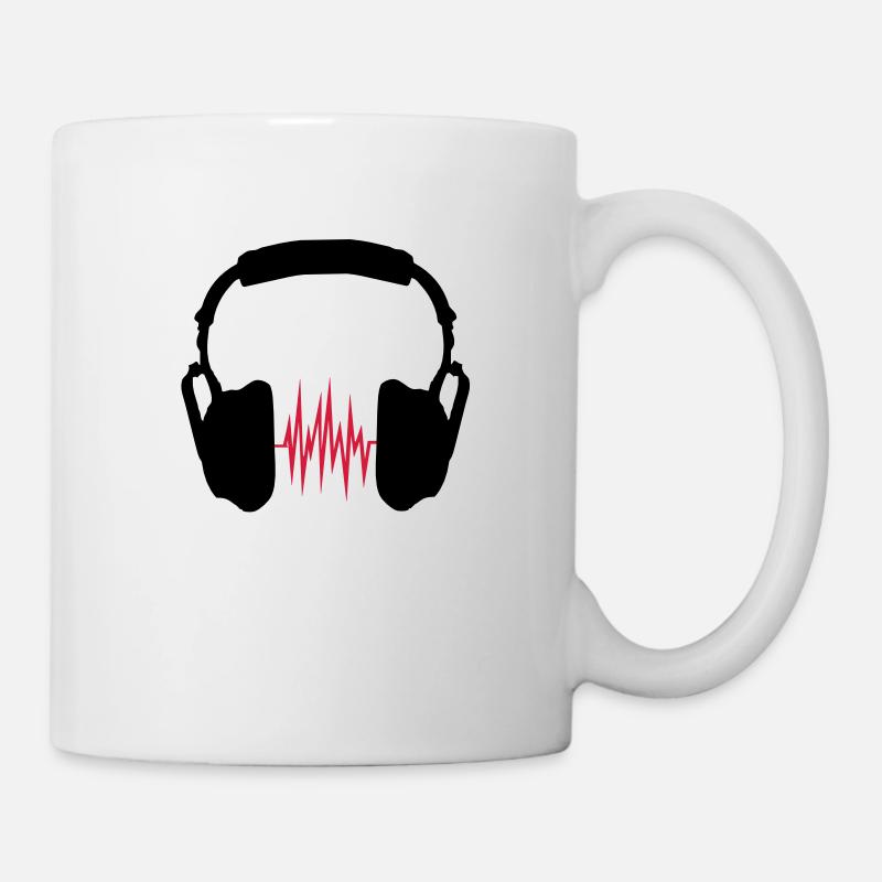 Kopfhörer - Tasse - Weiß