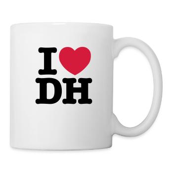 I Love DH Downhill Mountain Biking - Tasse - Weiß - Rechts