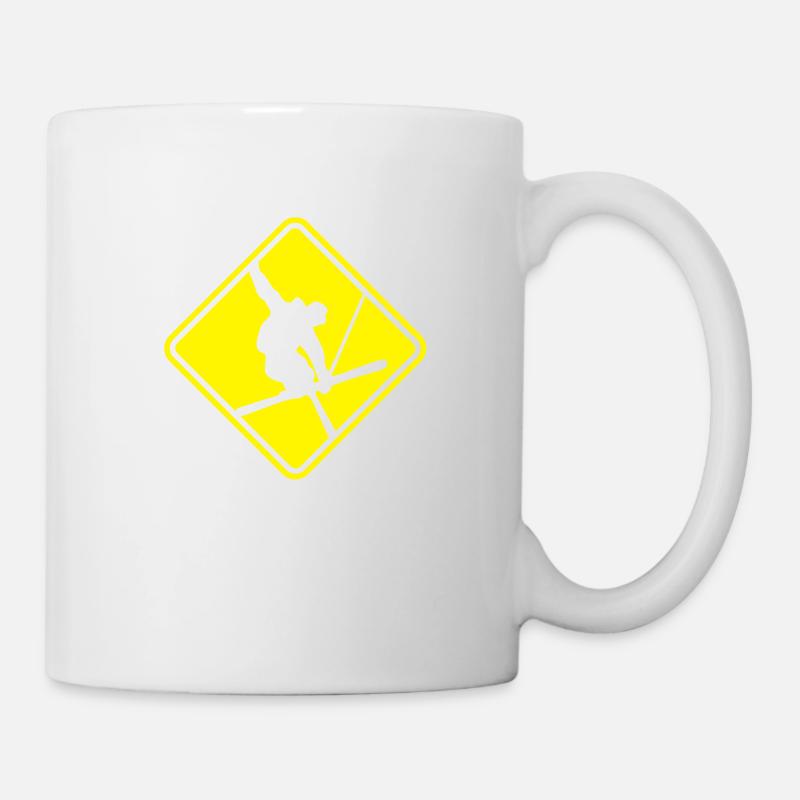 Freestyle Ski Roadsign - Tasse - Weiß