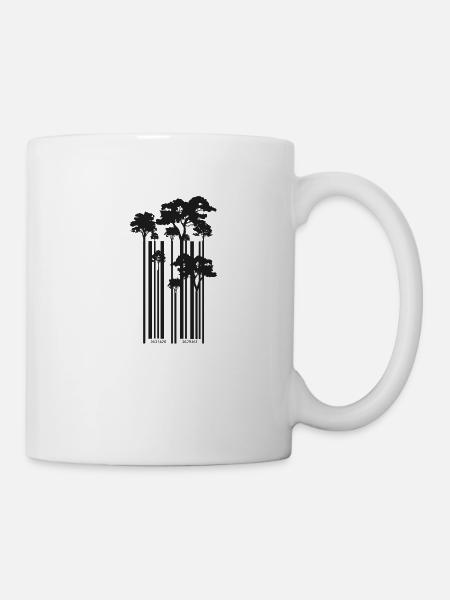 Cadeau cool d'arbres de codes à barres - Mug blanc - blanc