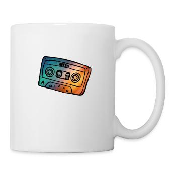 Kassette 80s Musik Geschenk Popmusik Mixtape Tape - Tasse - Weiß - Rechts