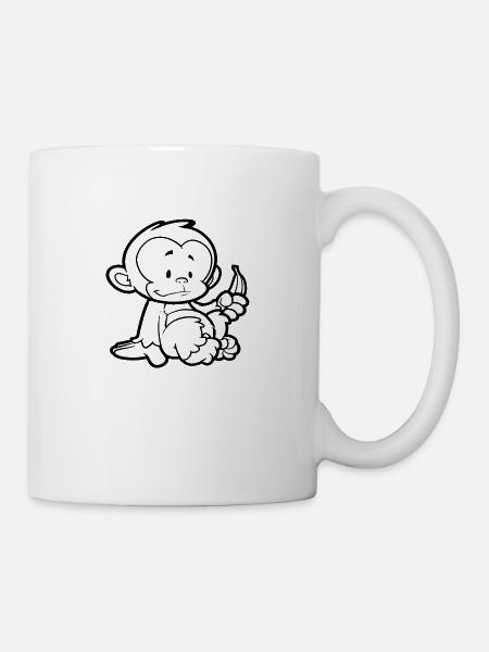 Cheeky Monkey - Mug - white