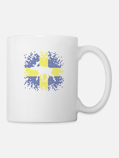 Pixel Elch - Tasse - Weiß