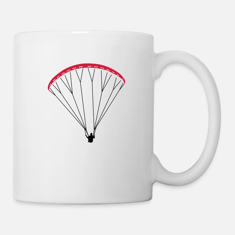 Paraglider Gleitschirm - Tasse - Weiß