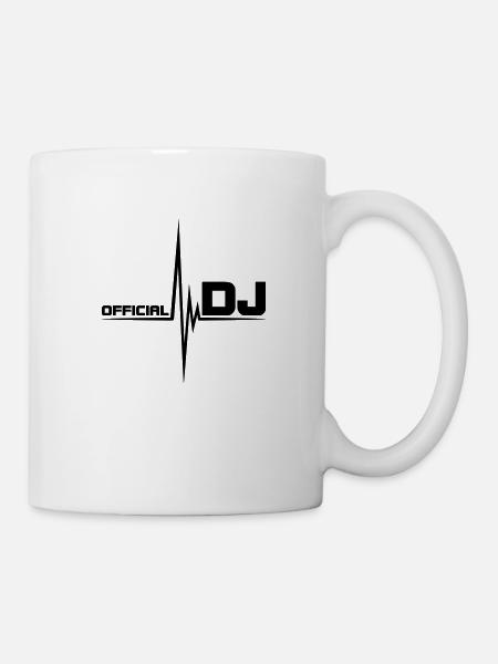 Official DJ Cool Party Club Music Pulse Heartbeat - Mug - white