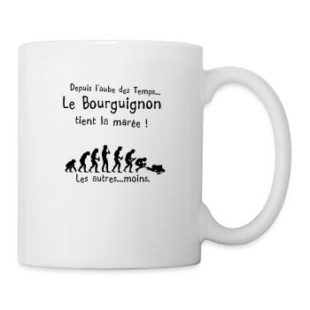 Burgundy tide alcohol dawn time - Mug - white - Right