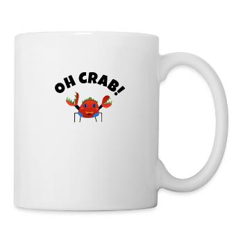 Oh Crab Krabbe Lustiges Kinder Geburtstag Geschenk - Tasse - Weiß - Rechts