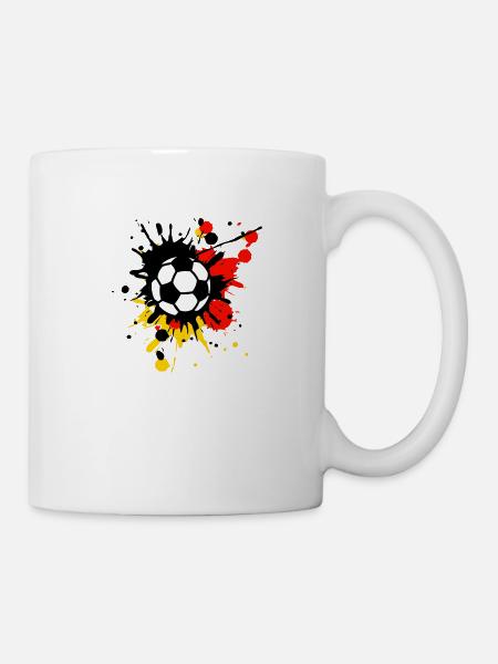 Deutschland Fußball Weltmeisterschaft Fan Fahne - Tasse - Weiß