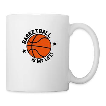 basketball_is_my_life, stars - Tasse - Weiß - Rechts