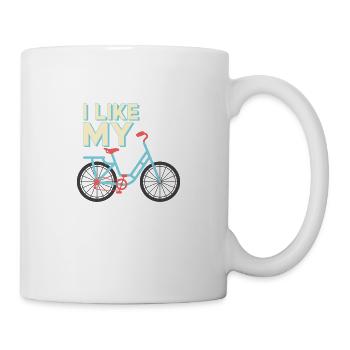 J’aime mon T-shirt vélo & cadeau - Mug blanc - blanc - Droite