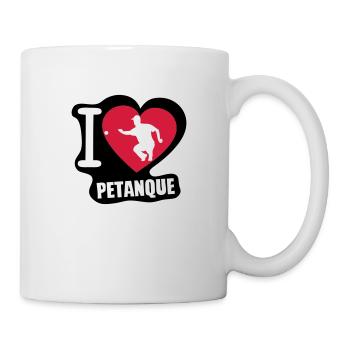 i love love Petanque boule2 - Tasse - Weiß - Rechts