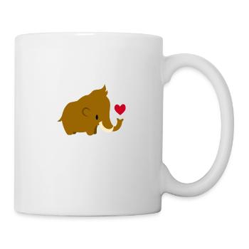 Petit mammouth laineux - Mug blanc - blanc - Droite