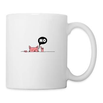 Nein Katze - Tasse - Weiß - Rechts