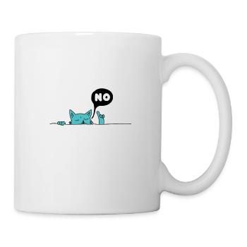 Nein Katze - Tasse - Weiß - Rechts