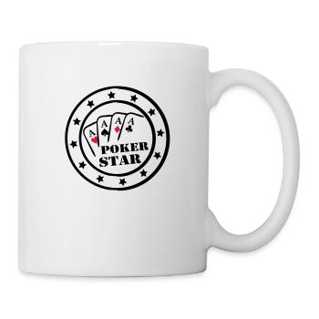 Poker Star Logo - Tasse - Weiß - Rechts