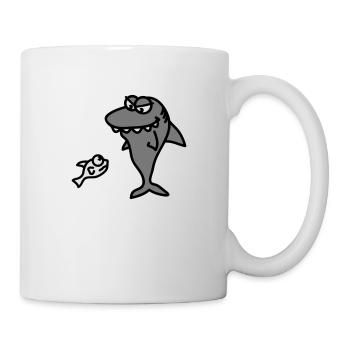 hungry_shark - Tasse - Weiß - Rechts