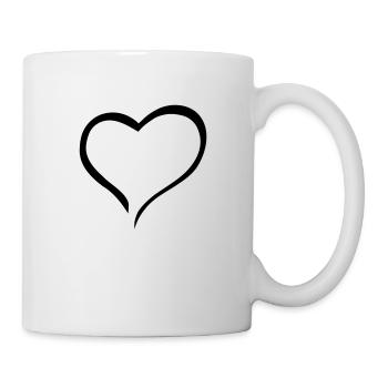 herz_geschwungen_f1 - Mug blanc - blanc - Droite