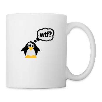 pinguine wtf - Tasse - Weiß - Rechts
