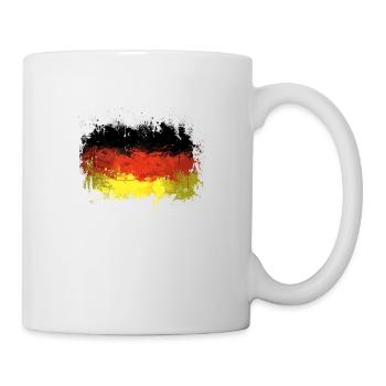 Deutsch Flagge Graffiti - Tasse - Weiß - Rechts