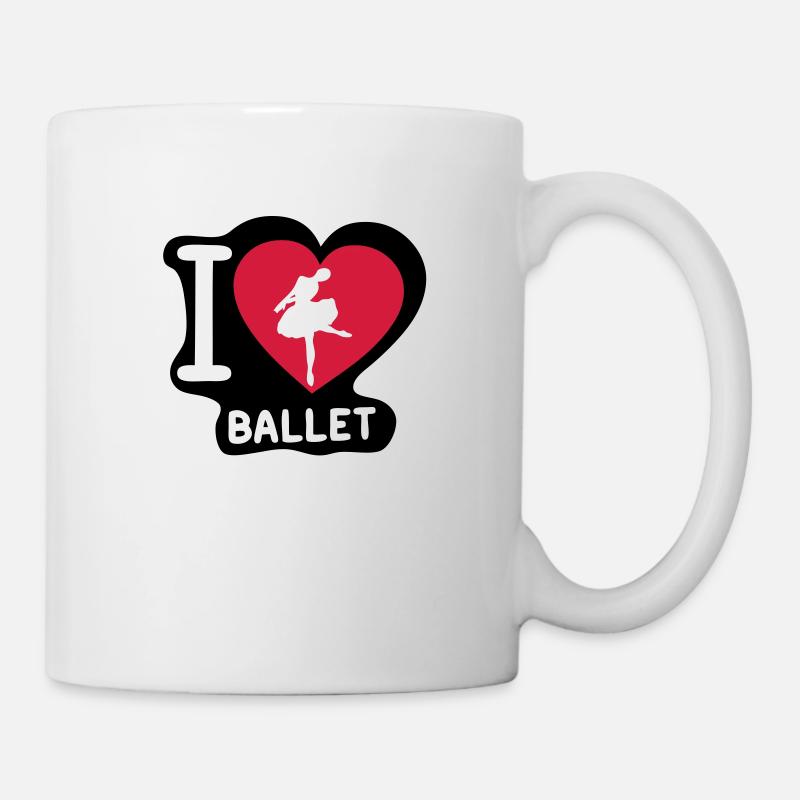 love coeur heart danseuse ballet dancer1 - Mug blanc - blanc