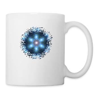 Blume des Lebens / flower of life - universe - Tasse - Weiß - Rechts