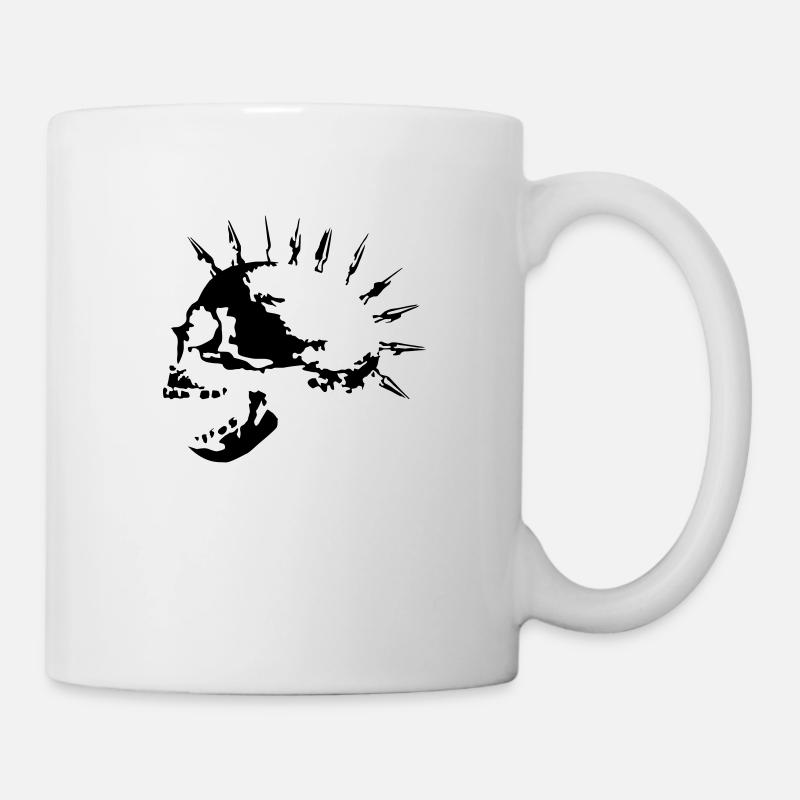 spike_skull_c_1c - Mug - white