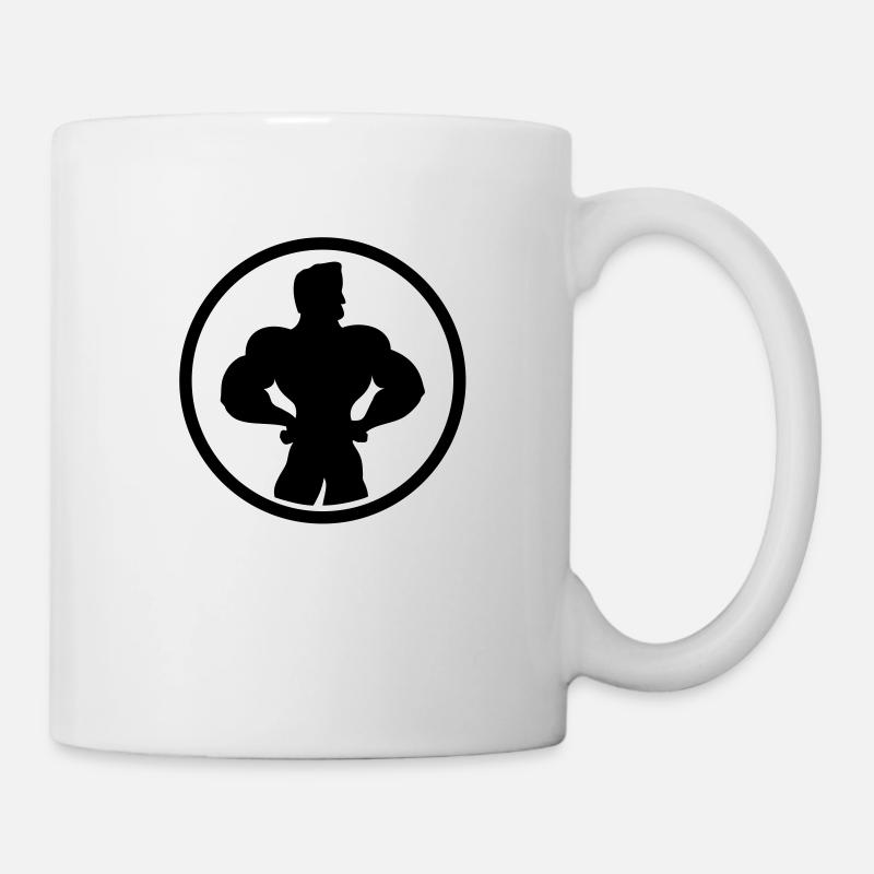 bodybuilding_logo_f1 - Mug - white