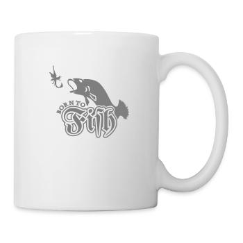born to fish / Zum Angeln geboren (D, 1c) - Mug - white - Right