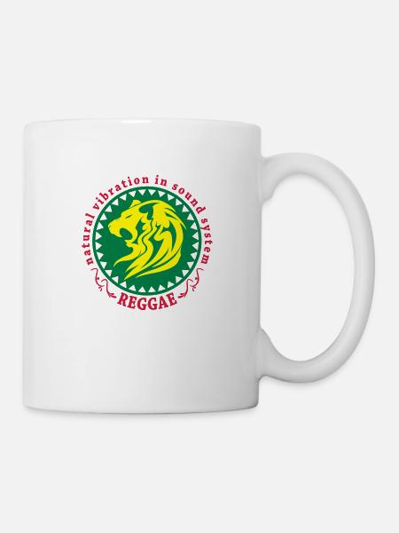 natural vibration in sound system reggae - Mug blanc - blanc