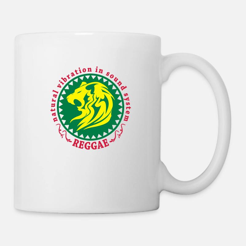 natural vibration in sound system reggae - Mug blanc - blanc