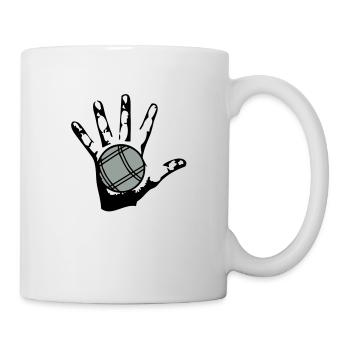 petanque ball hand hand1 - Mug - white - Right
