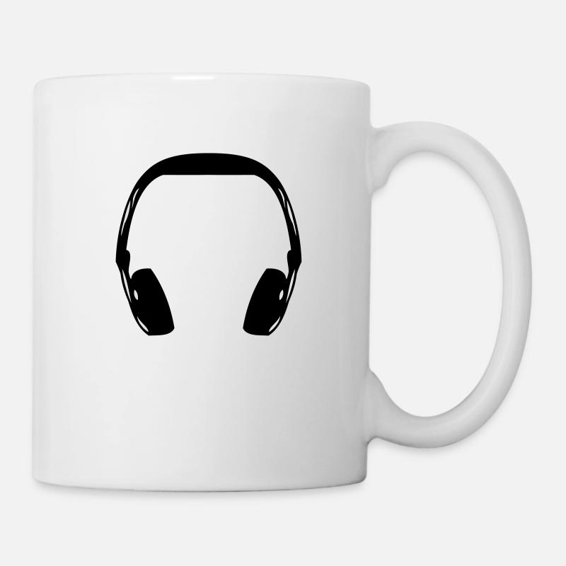 headphone - Tasse - Weiß