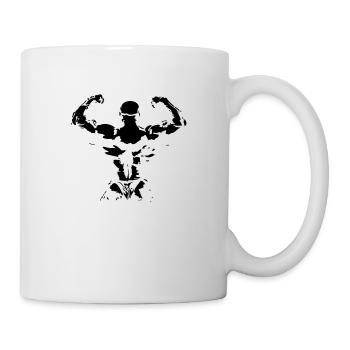 bodybuilding man - Tasse - Weiß - Rechts
