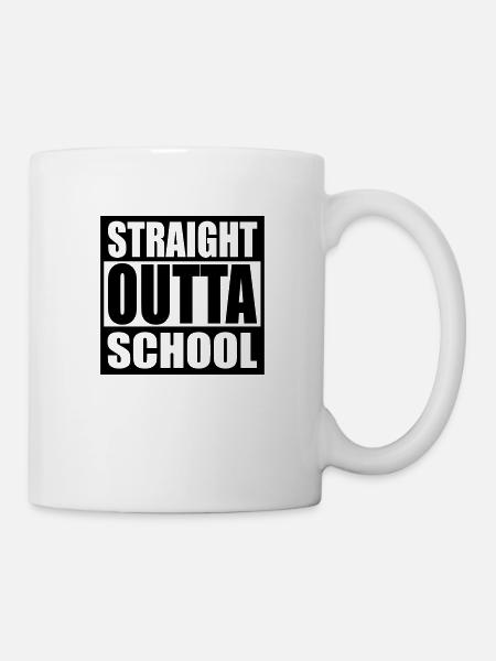 Obtention du diplôme Straight Outta School - Mug blanc - blanc