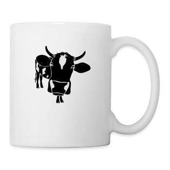 kuh rind muh milch bauer farm alm heidi fleckvieh - Tasse - Weiß - Rechts