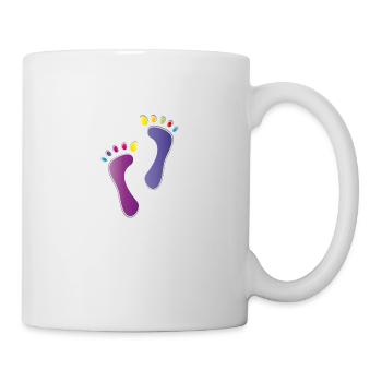 Füße Fußpur Logo Fußpflege Wellness - Tasse - Weiß - Rechts