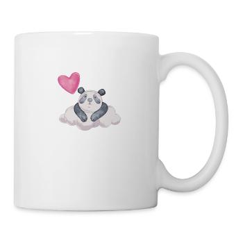 Panda bear heart love Sad cloud gift - Mug - white - Right