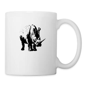 White Rhinoceros (shadow only) - Mug - white - Right