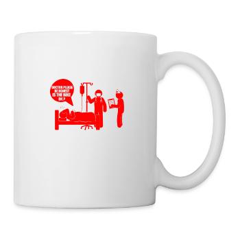Drôle de motard cadeau - Bike OK ? - Mug blanc - blanc - Droite