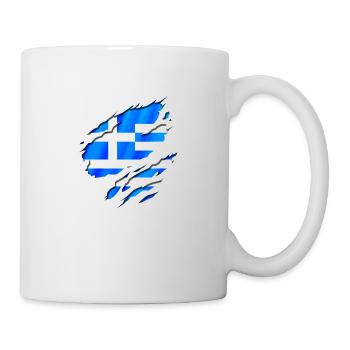 flag football greek country - Mug - white - Right