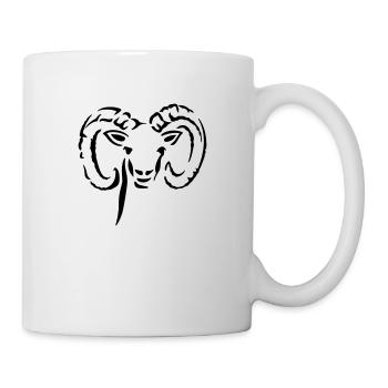 Widder - Tasse - Weiß - Rechts