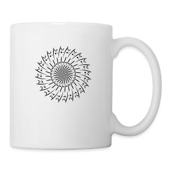 Drehende Kreis Muster Kreis Geschenkidee - Tasse - Weiß - Rechts