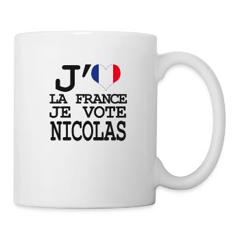 j'aime la France je vote Nicolas - Mug blanc - blanc - Droite
