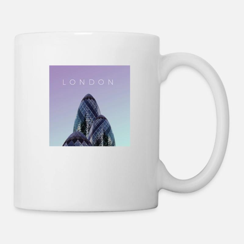 London Poster - Tasse - Weiß