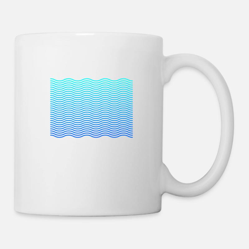Waves Wellen Design - Tasse - Weiß