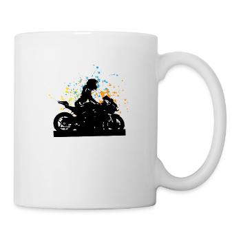 Girl Motorcyclist Gift - Mug - white - Right