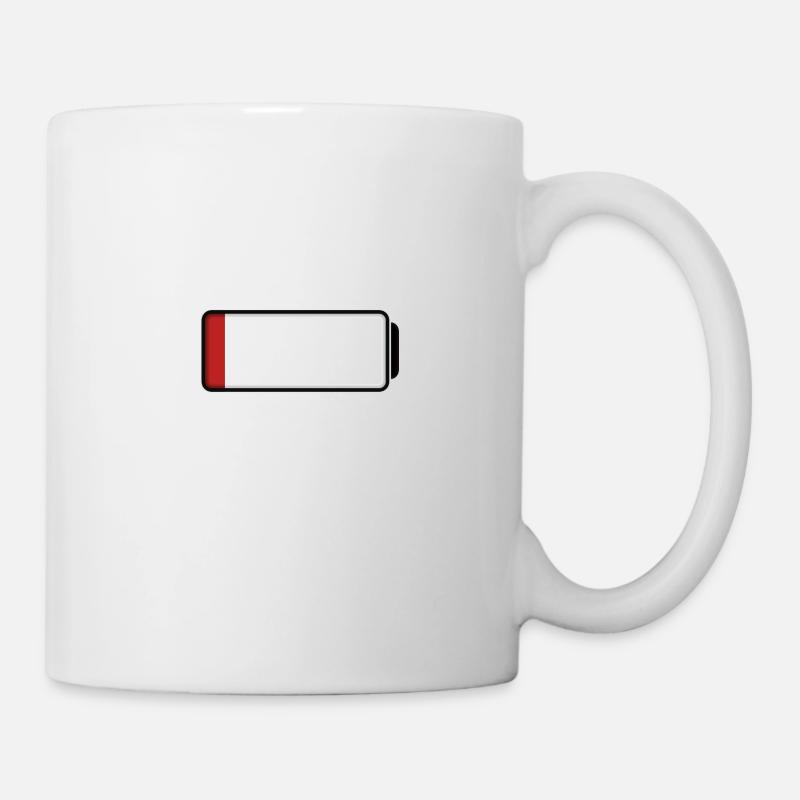 Battery (low / empty - 10%) - Tasse - Weiß
