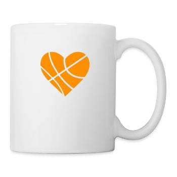Basket-ball cadeau cadeau de coeur - Mug blanc - blanc - Droite