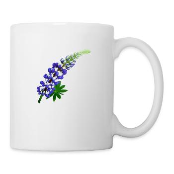 Lupine blau Sommer - Tasse - Weiß - Rechts