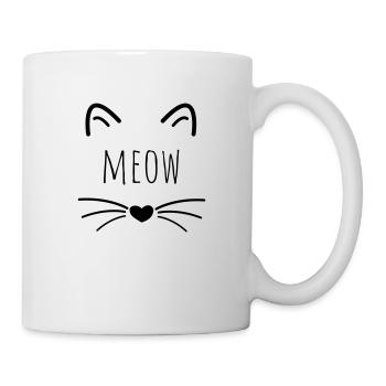 Chats cadeau miaou tête de chat - Mug blanc - blanc - Droite